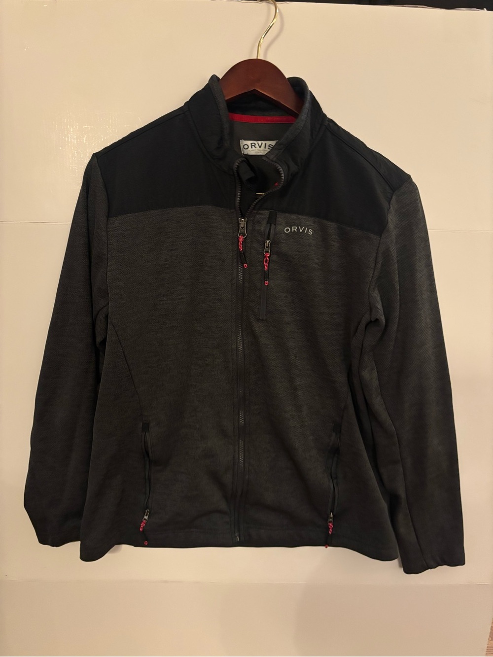 Orvis Black Jacket with Red Trim